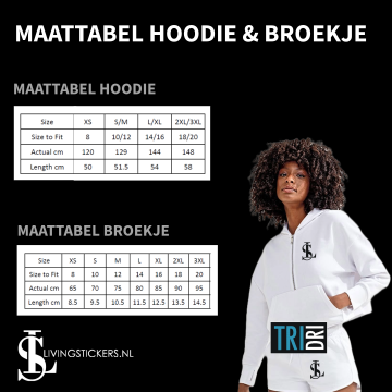 Maat hoodies en broekje triblend oversized