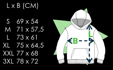 Maat tabel hoodies bc