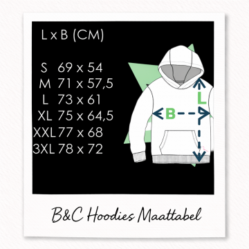 Maattabel hoodies b en c livingstickers 1
