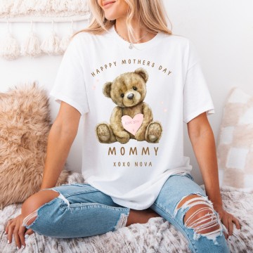 Moederdag cadeau t shirt fijne moederdag mama ik hou van jou met eigennaam lichtroze