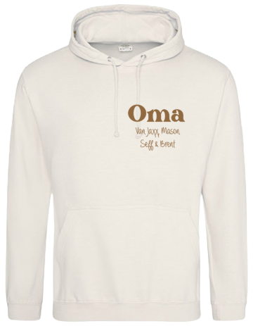 Oma hoodie oma van met naam of namen van de kleinkinderen