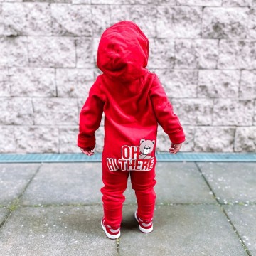 Onesie voor babys en kids oh hi there met cool teddy 0