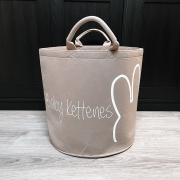 Opbergmand met konijnen oren en naam 0