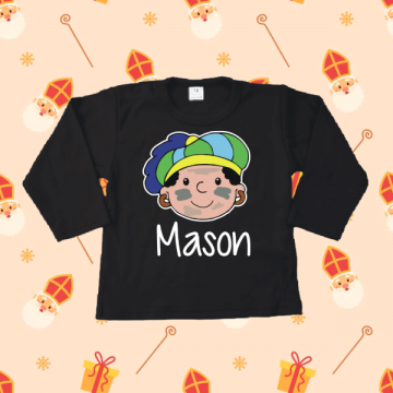 Roetveeg zwart met achtergrond