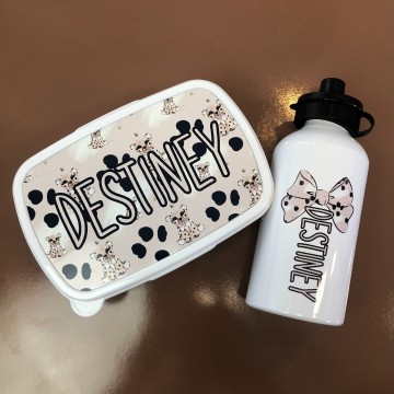 Set kinder broodtrommel en drinkbeker cheetah met eigennaam 0 0