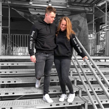 Setje hoodies king en queen met namen 1 0