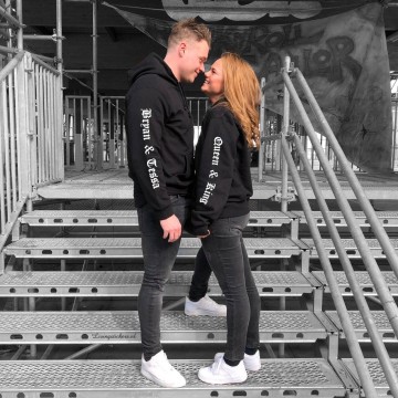 Setje hoodies king en queen met namen 2