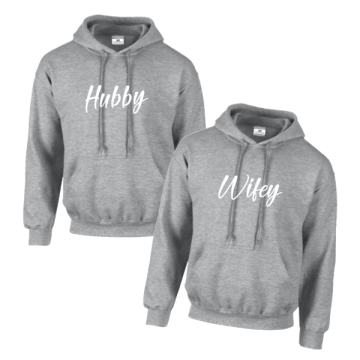 Setje hoodies voor koppels hubby en wifey 0