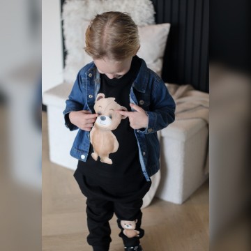 Spijkerjasje voor kinderen teddy met naam 2