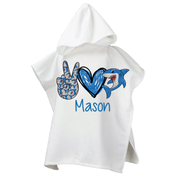 Strand cape met haai en eigennaam 0