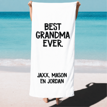 Strandlaken best grandma met namen livingstickers zaandam