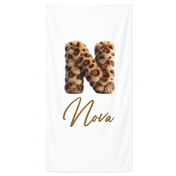 Strandlakens nieuw alfabet letter met naam fluffy livingstickers 1 zonder