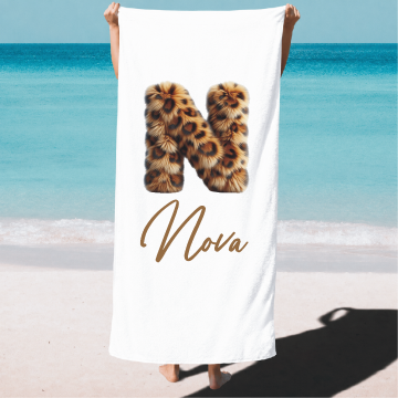 Strandlakens nieuw alfabet letter met naam fluffy livingstickers 1