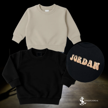 Sweater puf foto  3d letters livingstickers