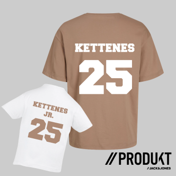 T shirt met namen en rugnummer jack en jones