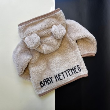 Teddy jasje voor babys met eigen voornaam of achternaam 2 0