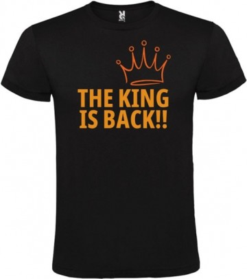 The king is back zwart shirt livingstickers