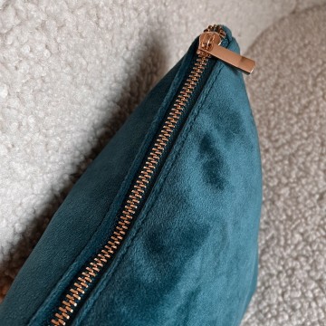 Velvet toilettasje donkerblauw