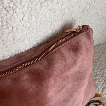 Velvet toilettasje roze 0 0