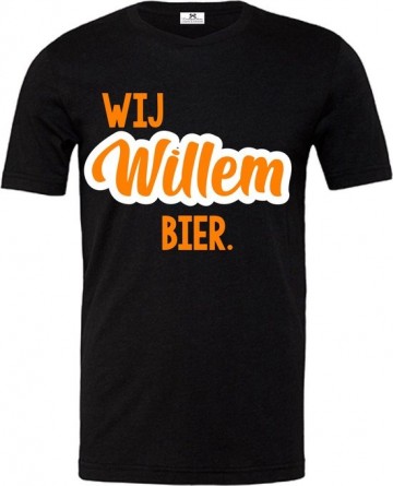 Wij willem bier print zwart shirt livingstickers