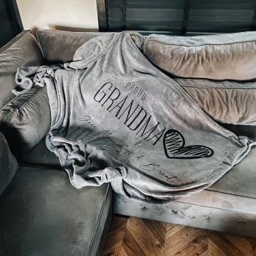 Woondeken 130x180 cm proud mommy daddy auntie uncle grandma grandpa met naam of namen 0