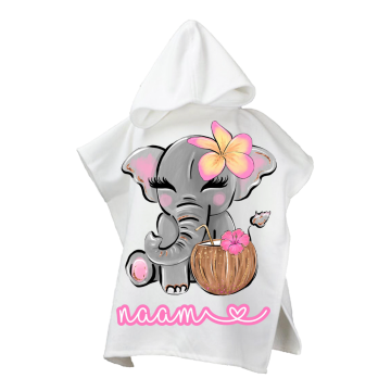 Zomer cape met olifantje en eigennaam 0