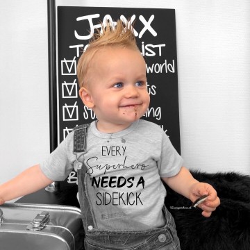 Zwangerschaps aankondiging grote broer shirt every superhero needs a sidekick arriving met uitgerekende datum