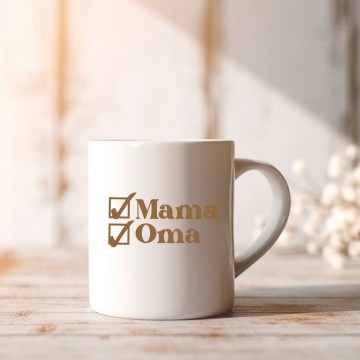 Zwangerschaps bekendmaking mok  mama en oma