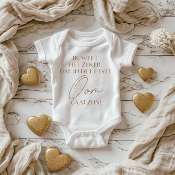 Zwangerschaps bekendmaking romper ik weet het zeker jij gaat de liefste oom zijn