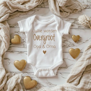 Zwangerschaps bekendmaking romper jullie worden overgroot opa en oma