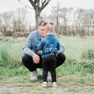 Zwangerschapsbekendmaking spijkerja big sis