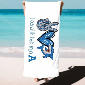 Zwemdiploma handdoek hoera ik heb mijn a b of c blauw 0