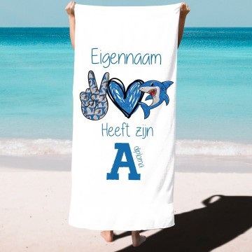 Zwemdiploma handdoek met eigennaam heeft zijn a b of c 0