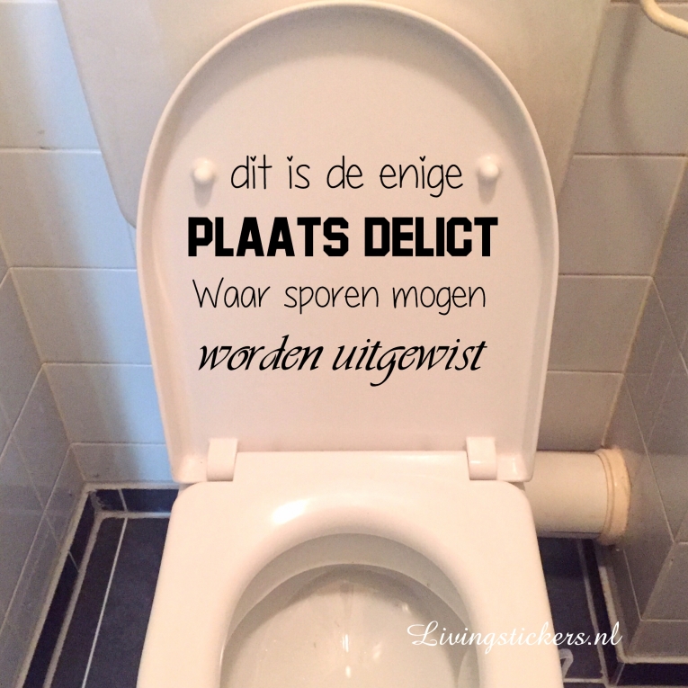 vermijden Trappenhuis Gewaad Toiletbril sticker Plaats delict - Muurstickers Toilet/Badkamer - Stickers,  tekstborden, kinderkleding en babyartikelen op Livingstickers.nl
